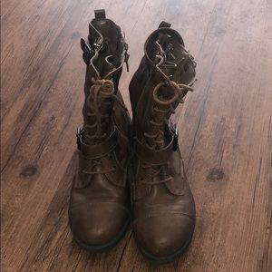 Taupe White Mountain Combat Boots